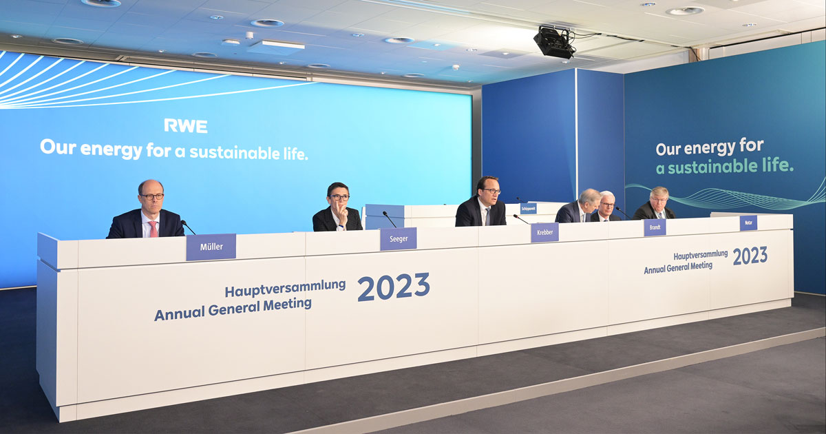 RWE Annual General Meeting approves dividend of €0.90 per share