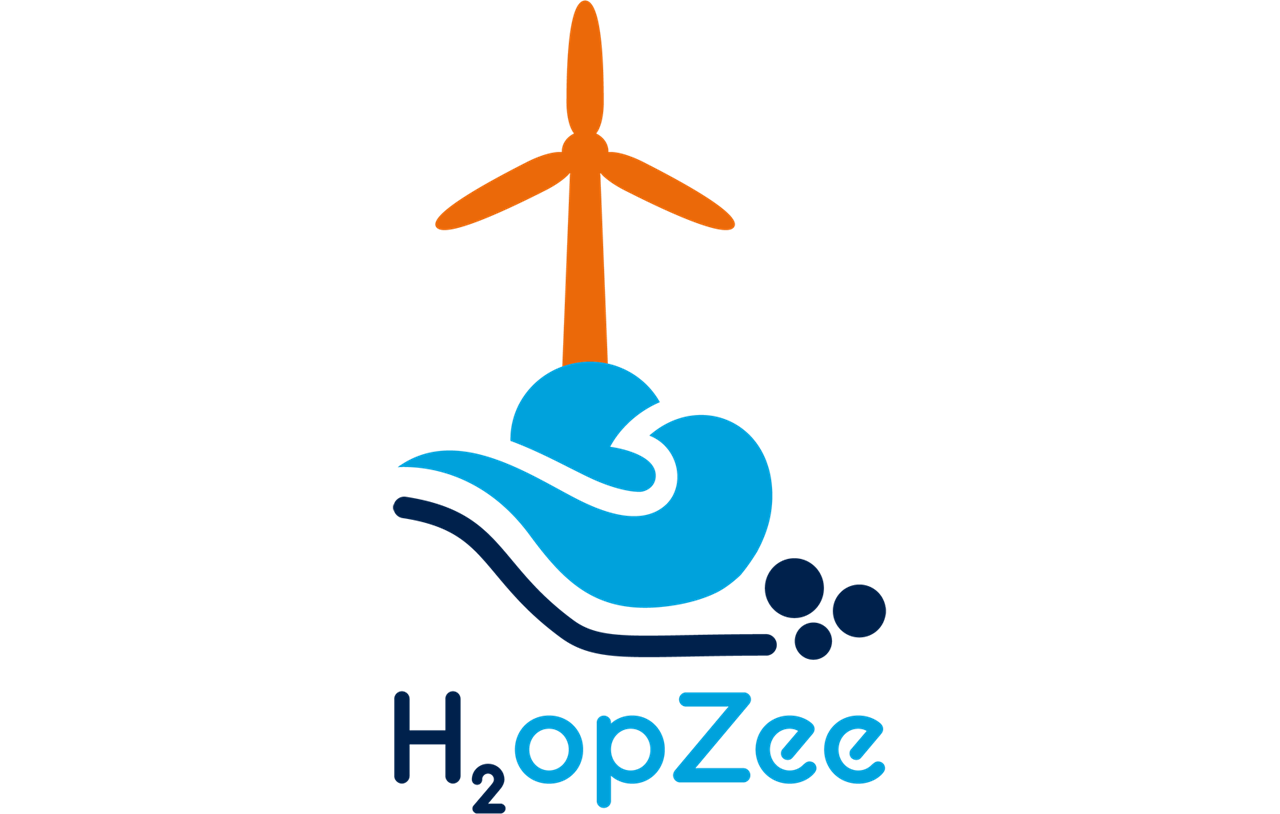 Een abstract ontwerp met een oranje, blauwe en donkerblauwe kleurenschema met dynamische vormen.